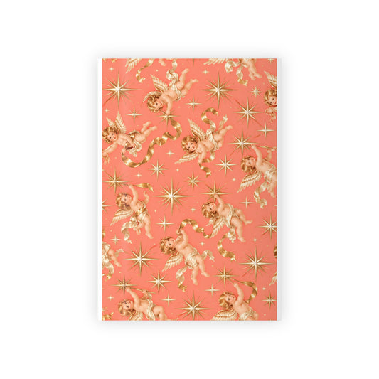 Cherub Star Wrapping Paper Roll — Vintage Angel Gift Wrap